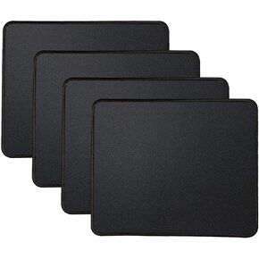 Mouse Pad with Stitched Edge, Non-Slip Rubber Base, Premium-Textured and Waterproof Mousepad for Computers, Laptop, Office & Home, 10.2x8.3inches, 3mm, Black