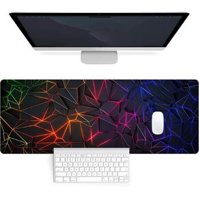 لوحة ماوس مكتبية، لوحة ماوس ألعاب كبيرة ممتدة، بساط مكتب لألعاب الكمبيوتر مع حواف مخيطة وقاعدة مطاطية غير قابلة للانزلاق، لوحة مفاتيح ماوس للكمبيوتر الشخصي ولوحة المفاتيح والكمبيوتر المحمول (31.5 بوصة × 11.8 بوصة) in Kuwait