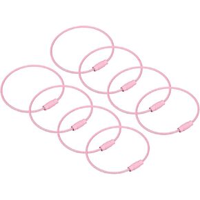 uxcell Cable Key Rings, Wire Keychain Twist Loops for Lanyards, Keychains, Luggage Tags,