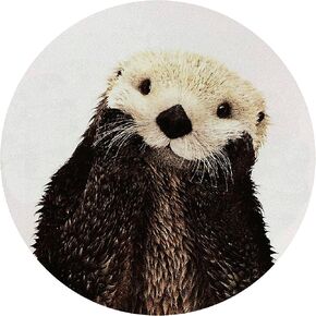 QUICQOD Cute Marine Wildlife Sea Otter Mouse Pad,Non-Slip Rubber Base Mousepads for Home Office Dorm Desk Decor,Gifts for Otter Lovers,8.7 x 8.7 Inches