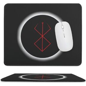 BER-serk Mouse Pad with Stitched Edge Non-Slip Rubber Base 9.8"×11.8" Manga Guts Mousepad for Laptop Computer PC Gaming Office