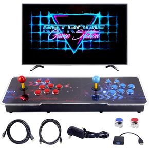 Pandora Box Arcade 2024 لـ 26800 لعبة في وحدة تحكم ألعاب واحدة مدمجة للألعاب القديمة، بدقة 1280 × 720 عالية الدقة، بحث/حفظ/إخفاء/إيقاف مؤقت للألعاب، القائمة المفضلة، دعم الألعاب ثلاثية الأبعاد