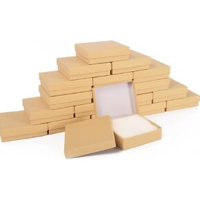 Cardboard Jewelry White Gift Boxes 20 Pack3.5×3.5×1 inches, Small Cardboard Jewelry Boxes with Cotton Filled and Lids,its apply to displaying necklaces, rings, bracelets, earrings