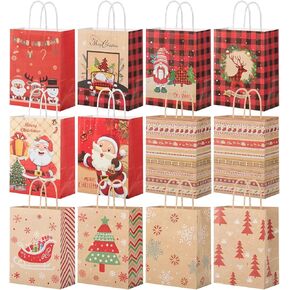 السيد Pen- أكياس هدايا عيد الميلاد بمقابض، 12 عبوة، 8.8 بوصة × 10.6 بوصة، 11 نمطًا، أكياس ورق عيد الميلاد، حقائب عيد الميلاد للهدايا، أكياس هدايا العطلات، حقيبة هدايا عيد الميلاد، حقيبة عيد الميلاد، أكياس هدايا عيد الميلاد in Kuwait