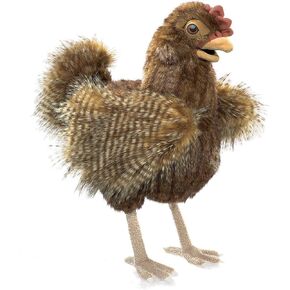 Folkmanis Hen Hand Puppet, Brown