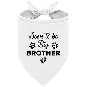 Soon to Be Big Brother Dog Bandana, Dog Pregnancy Announcement, Pet Scarf Accessories Gift, Dog Bandana for Small Medium Dogs, Pet Baby Announcement Scarf Gender Reveal Accessories (D138)