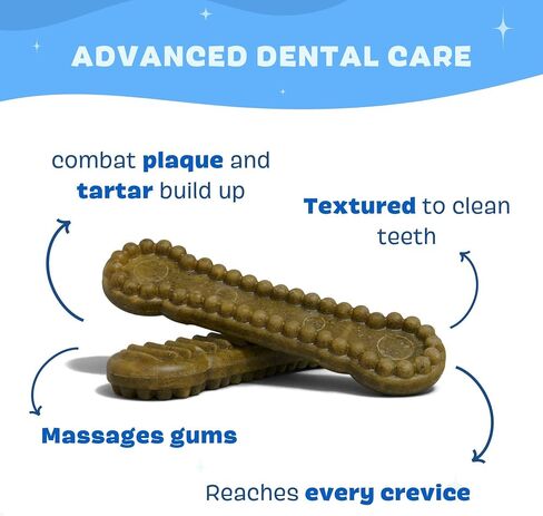 Bark Bright Durable Dental Chew Sticks for Dogs (15 Chews) Made for Tough Chewers - Small Breeds in Kuwait