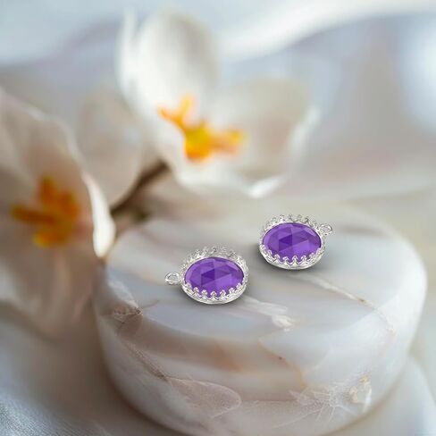 925 Sterling Silver Pendant Trays for Jewelry Making - 4 Pieces of 10mm Round Crown Bezel Settings with 1 Loop - Silver Bezels for Jewelry Making - Perfect for Pendants and Earrings in Kuwait