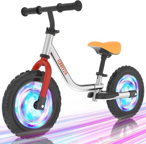 TORRYZA Colorful Lighting Toddler Balance Bike 2 Year Old, Balance Bike 2-5 Years Old,Easy Assembly, Lightweight No Pedal Bike with Adjustable Seat & Handlebar,Gifts for 2 3 4 5 Year Old Boys Girls in Saudi Arabia
