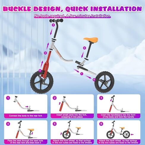 TORRYZA Colorful Lighting Toddler Balance Bike 2 Year Old, Balance Bike 2-5 Years Old,Easy Assembly, Lightweight No Pedal Bike with Adjustable Seat & Handlebar,Gifts for 2 3 4 5 Year Old Boys Girls in Saudi Arabia