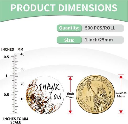 500 قطعة من ملصقات شكرًا لك، عشرة تصميمات بنمط الأزهار، ملصقات شكرًا لك، ملصقات ذاتية اللصق لحقيبة تغليف هدايا حفلات الزفاف وأعياد الميلاد، ملصق شكرًا مقاس 1 بوصة للأعمال الصغيرة، A235 in Kuwait