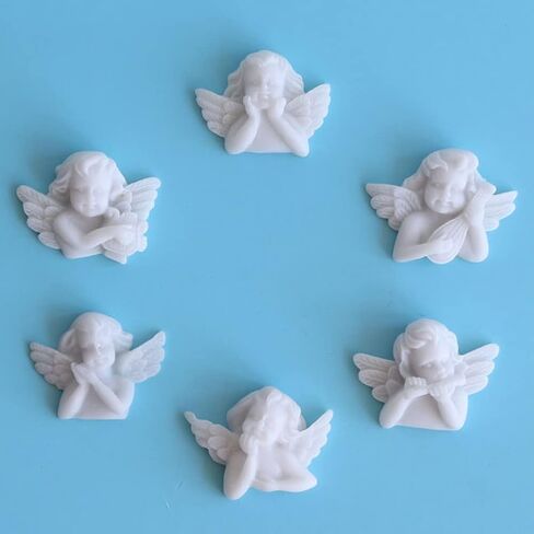 WAYUTO Resin Angel Head Thumb Tacks Set Cute White Decorative Push Pins Bulletin Cork Board Tacks Office Documents Projects Supplies School Notes Papers Organization Home Photos Artworks 6pcs in Saudi Arabia