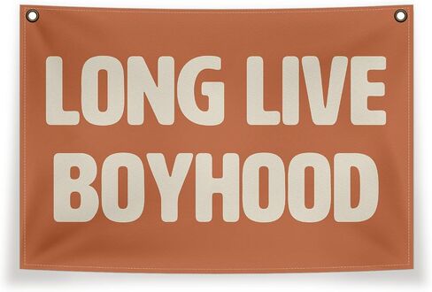 Long Live Boyhood Canvas Banner,Long Live Boyhood Canvas Hanging Banner Decor For Nursery Boy Room,Wall Banner Decor For Classroom kid Room Decor,20×30 Inches in Saudi Arabia