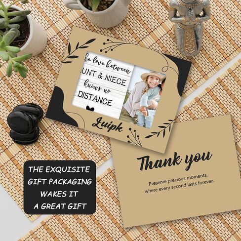 Aunt Niece Auntie Gifts إطارات صور مقاس 4x6، هدايا للعمات من إطار صور خشبي لابن أخيه، هدايا طويلة المسافة الحب بين إطارات صور العمة وابنة الأخ لعرض الحائط والطاولة in Kuwait