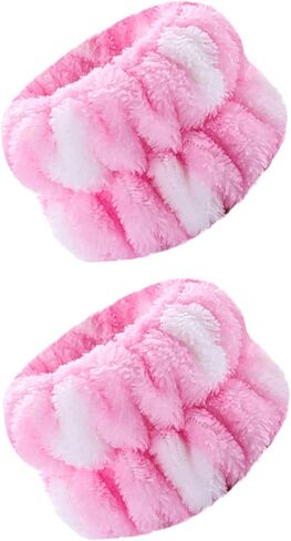 JIYAN 2 Pcs Wrist Spa Washband Microfiber Wrist Wash Towel Band Wristbands for Washing Face Absorbent Wristbands Wrist Sweatband for Women Prevent Liquid from Spilling in Saudi Arabia