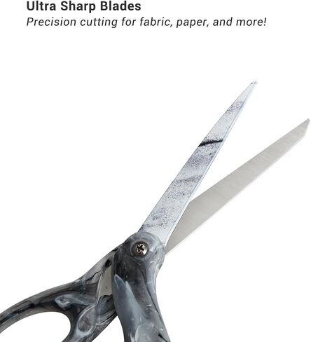 LIVINGO All Purpose Scissors - 8" Sharp Heavy Duty Fabric and Paper Shears with Gradient Pink Color Coating Stainless Steel Blade and Comfort Smooth Grip for Office Home Arts, Crafts in Saudi Arabia
