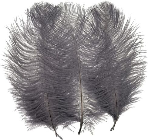 LONDGEN 50pcs 8-10inches Ostrich Feathers Craft for Wedding Party centerpieces Home Decoration(red) in Kuwait