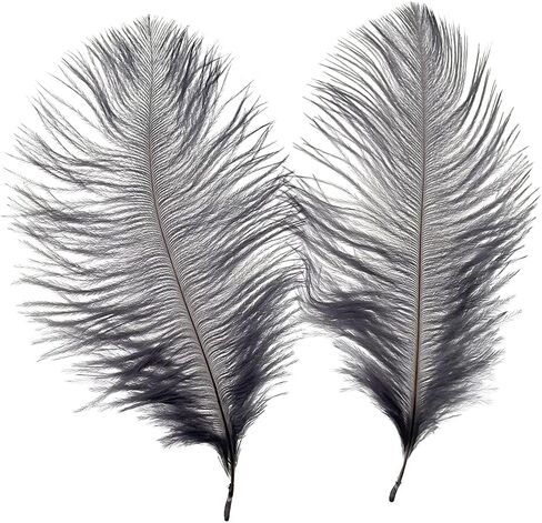 LONDGEN 50pcs 8-10inches Ostrich Feathers Craft for Wedding Party centerpieces Home Decoration(red) in Kuwait