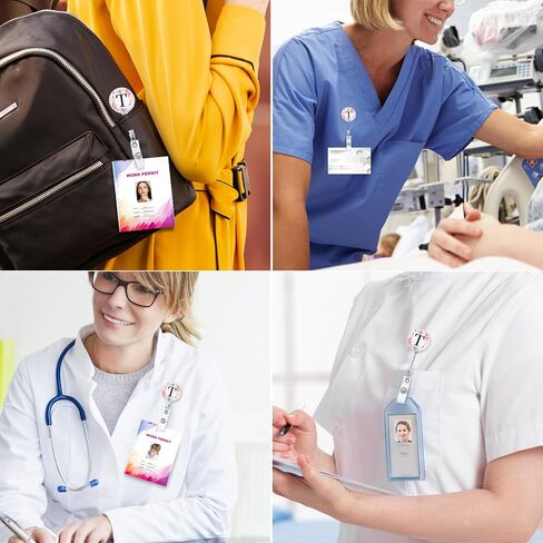 قطعتان من حامل بكرات شارة الحروف A-Z قابل للسحب مع مشبك لبطاقة الهوية لبطاقة تعريف اسم الممرضة اللطيفة، طبيب التمريض، المعلم، الطالب، مكتب العمل الطبي K in Saudi Arabia