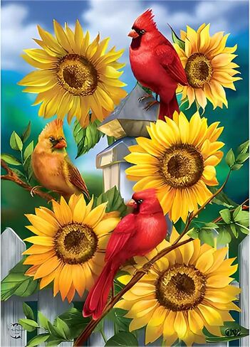 SENQAO Sunflowers Diamond Art Kits for Adults, Full Drill Diamond Dots Paintings for Beginners, Round 5D Paint with Diamonds Pictures Gem Art Painting Kits DIY Adult Crafts Kits 12x16inch in Kuwait