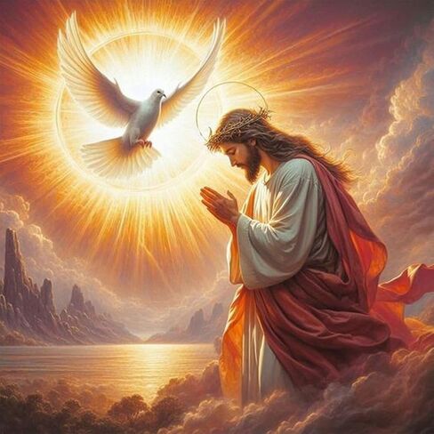 Acudotr Jesus Diamond Painting Kits for Adults, 5D DIY Diamond Art Kits for Beginners, Full Drill Diamond Painting Kits for Home Wall Decor, 12x12 Inch in Saudi Arabia