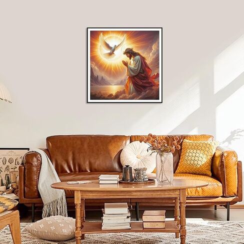 Acudotr Jesus Diamond Painting Kits for Adults, 5D DIY Diamond Art Kits for Beginners, Full Drill Diamond Painting Kits for Home Wall Decor, 12x12 Inch in Saudi Arabia