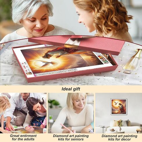 Acudotr Jesus Diamond Painting Kits for Adults, 5D DIY Diamond Art Kits for Beginners, Full Drill Diamond Painting Kits for Home Wall Decor, 12x12 Inch in Saudi Arabia