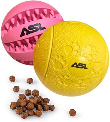 Pet Puzzle Toy 1 Pack (2 Balls) – Treat Dispensing, Chew & Interactive Dog Toys for Mental Stimulation, Slow Feeding, Dental Care, Teething Relief, Training, Boredom, Enrichment, and Smart Dogs. in Kuwait