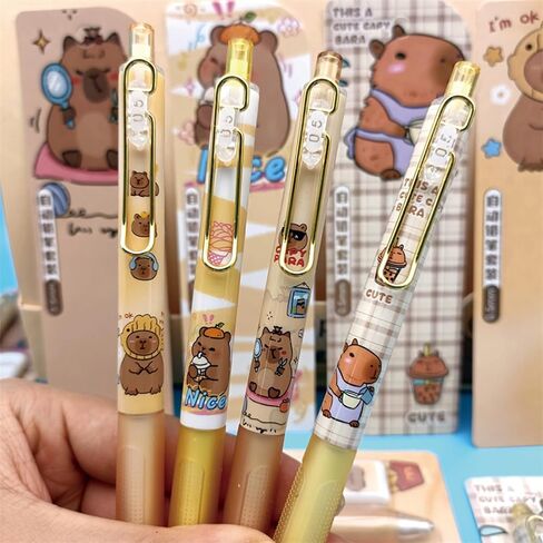 4 Pcs Capybara Mechanical Pencils with Refills 0.5mm Cute Capybara Mechanical Pencil Cartoon Mechanical Pencils Kawaii Office School Pencil for Kids Students Women Girls Boys Pencils (4 Set-Capybara) in Saudi Arabia