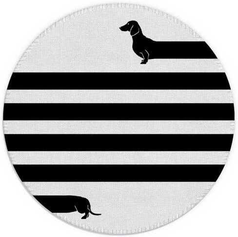 Sufamb Funny Dachshund Dog مقاوم للماء لوحة ماوس مستديرة صغيرة مقاس 7.9 × 7.9 بوصة، قاعدة مطاطية غير قابلة للانزلاق ديكور لوحة ماوس للألعاب لديكور مكتب Dachshund، محبي الكلاب، هدايا أم Dachshund، هدايا Doxie in Kuwait
