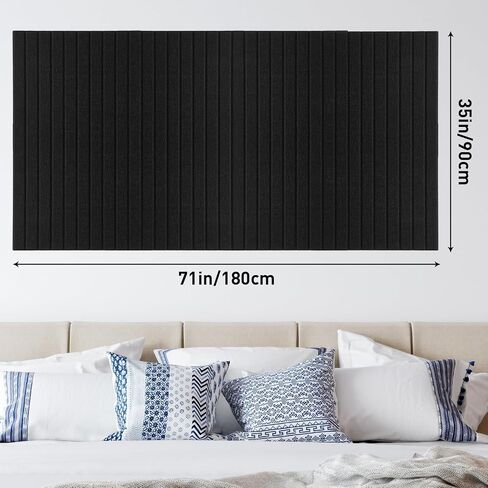 Nuanchu 18 Pack Black Felt Cork Bulletin Board 11.8 x 11.8 Inch Square Felt Cork Wall Large Cork Tiles Christmas Bulletin Boards, Tiles Pin Board Organizer Office Home Alternative Photo Board in Saudi Arabia