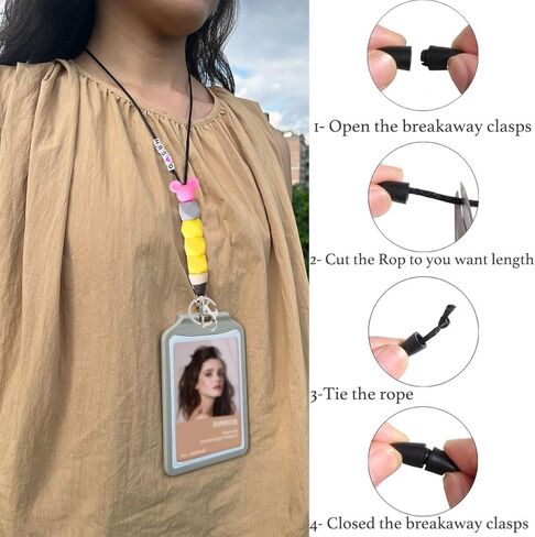 حبال قابلة للانفصال للمعلم الأولي (A-Z) لشارات الهوية، هدايا عيد الميلاد للمعلم للنساء، حبل مدرسي لطيف بقلم رصاص in Kuwait