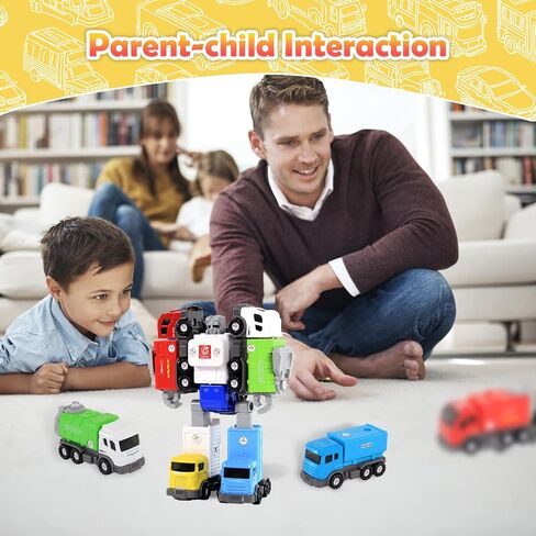 5 in 1 Transforming Robot Toys for 5-7 Kids Take Apart Toys Gift for 3+ Boys Girls Birthday Christmas Vehicles Playset Firetruck Toys Combined Robot in Saudi Arabia