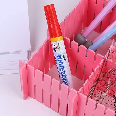 Onerbuy 8pcs Adjustable Grid Drawer Dividers DIY Plastic Closet Separator Tidy Organizer Container for Underwear Socks Belt Office Supplies(White) in Saudi Arabia