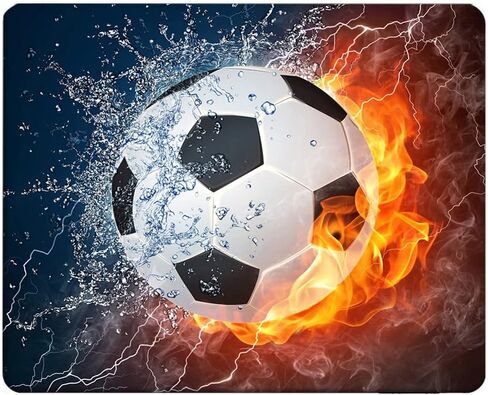 Sport Rectangle Gaming Mousepad Cool Soccer Ball Art,Amazing Football Pattern Mouse Pad Mouse Mat for Computer Desk Laptop Office 9.5 X 7.9 Inch Non-Slip Rubber in Saudi Arabia