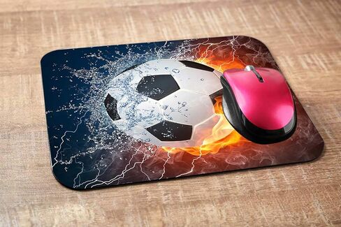 Sport Rectangle Gaming Mousepad Cool Soccer Ball Art,Amazing Football Pattern Mouse Pad Mouse Mat for Computer Desk Laptop Office 9.5 X 7.9 Inch Non-Slip Rubber in Saudi Arabia