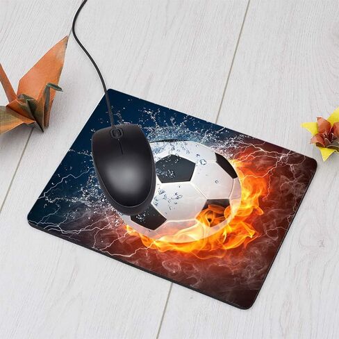 Sport Rectangle Gaming Mousepad Cool Soccer Ball Art,Amazing Football Pattern Mouse Pad Mouse Mat for Computer Desk Laptop Office 9.5 X 7.9 Inch Non-Slip Rubber in Saudi Arabia