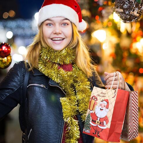 السيد Pen- أكياس هدايا عيد الميلاد بمقابض، 12 عبوة، 8.8 بوصة × 10.6 بوصة، 11 نمطًا، أكياس ورق عيد الميلاد، حقائب عيد الميلاد للهدايا، أكياس هدايا العطلات، حقيبة هدايا عيد الميلاد، حقيبة عيد الميلاد، أكياس هدايا عيد الميلاد in Kuwait