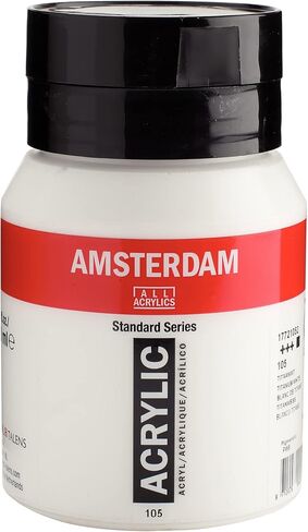 Amsterdam Royal Talens Standard Series Acrylic Color, 500ml Jar, Titanium White (17091052) in Saudi Arabia