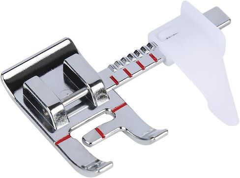 Silver Stainless Steel Adjustable Guide Sewing Machine Presser Foot. Fits for Low Shank Domestic Sewing Machine. Snapping On Brother, Babylock, Singer, Sewing Machine Parts and Accessories in Kuwait
