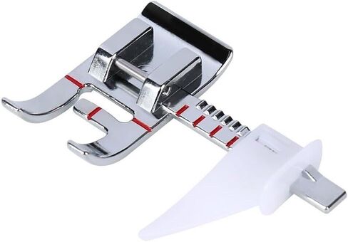 Silver Stainless Steel Adjustable Guide Sewing Machine Presser Foot. Fits for Low Shank Domestic Sewing Machine. Snapping On Brother, Babylock, Singer, Sewing Machine Parts and Accessories in Kuwait
