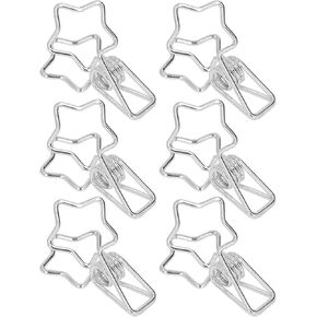 100Pcs Star Clips, Star Shaped Metal Wire Paperclips Document Bookmark Organizing Clips for Office School Notebook Desk Supplies(Gold)