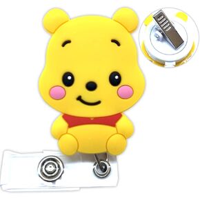 Cute Pediatric Badge Reel, Retractable ID Badge Holder for Nurses, Nursing Students, Name ID Badge Clip with Swivel Alligator Reel Clip, Stitch Badge Reel