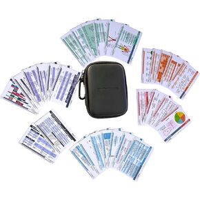 76 Medical Reference Card Set - Medical Scrubnotes by Medical Basics - ID Badge Cards for med Students, Residents, NP, and PA