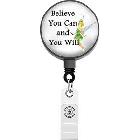 BEKECH Fairy Tale Retractable Badge Holder Fairy Cartoon Fans Gifts Badge Reel Fairy Gift