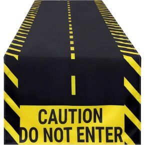 Tudomro Construction Table Runner Construction Road Table Runner Construction Tablecloths Construction Party Decorations for Kid Boy Adults Birthday Theme Party Supplies, 23.6 Inch x 9.84 Feet