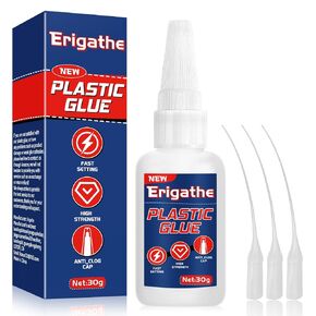 30g Super Glue for Plastic, Plastic Glue Heavy Duty, Plastic to Plastic Glue for Bonding Plastic and Other Materials, Super Instant Glue for Plastic, Acrylic, Model