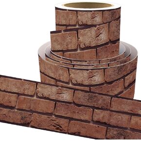 Red Brick Bulletin Board Border Straight Border Trim for Classroom Decoration 36 Feet