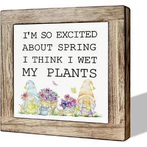 Spring Decor, Wooden Box Signs for Home Decor, Floral Decor Art, Farmhouse Decor, Colorful Wooden Flowers Hanging Decorations for Home Living Room Garden Yard, Blossom by Blossom Spring Begins