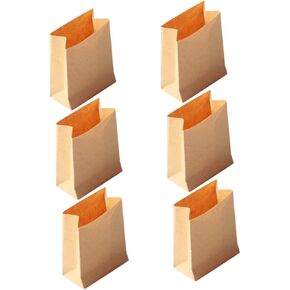SAFIGLE 6PCS Paper Snack Bags Dollhouse Paper Bag Decked Accessories Kraft Paper Bags Miniature Kits Small Paper Bag Miniature Paper Bags Kraft Mini Treat Bags Wrapping Bag Decor Paper Packing Bag Mod